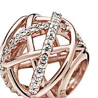 Bilde nummer 2 av Pandora, Charms i rosèforgylt 925 sølv med zirkoner