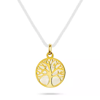 Pan Jewelry, Anheng i 585 gult gull med perlemor og livets tre