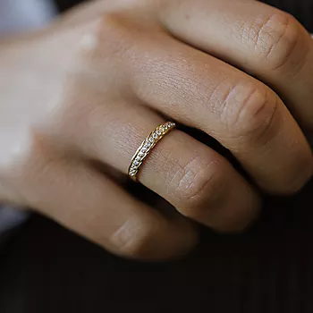 Bilde nummer 4 av Pan Jewelry, Ring i 585 gult gull med zirkonia