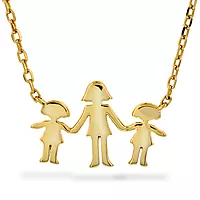 Pan Jewelry, Familiesmykke med mor og to døtre i forgylt 925 sølv