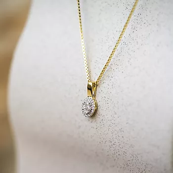 Bilde nummer 2 av Pan Jewelry, Smykke i 585 gult gull med diamanter 0,15 ct