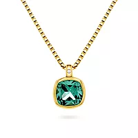 Pan Jewelry, Smykke i forgylt 925 sølv med grønn zirkonia