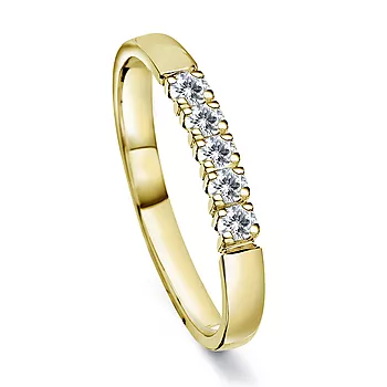 Pan Jewelry, Angelica alliansering i 585 gult gull med diamanter 0,50 ct WSI