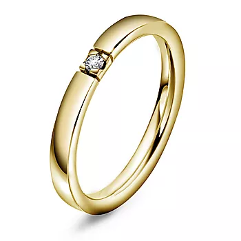 Pan Jewelry, Lady alliansering i 585 gult gull med diamant 0,03 ct