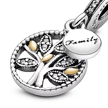 Bilde nummer 2 av Pandora, Charms heng i 925 sølv med familietre