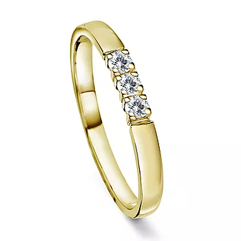 Pan Jewelry, Angelica alliansering i 585 gult gull med diamanter 0,15 ct WSI