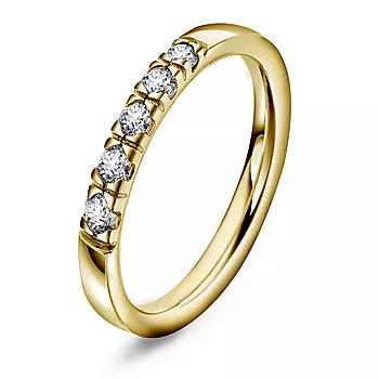 Pan Jewelry, Lady alliansering i 585 gult gull med diamant 0,15 ct