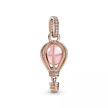 Pandora, Charms i rosèforgylt 925 sølv med luftballong