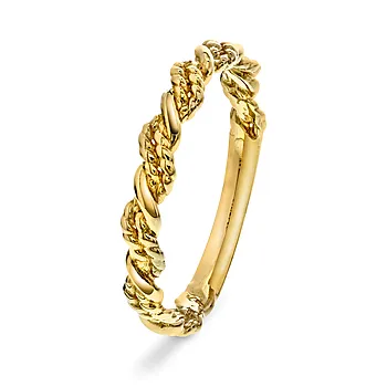 Pan Jewelry, Ring i 585 gult gull med tvinnet detaljer