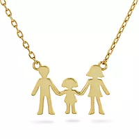 Pan Jewelry, Familiesmykke med mor, far og datter i forgylt 925 sølv