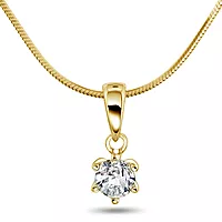 Pan Jewelry, Ingrid anheng i 585 gult gull med diamant 0,30 ct W/SI