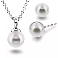 Pan Jewelry, Perle smykkesett i 925 sølv med perle