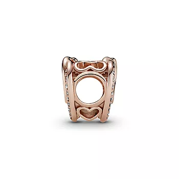 Bilde nummer 2 av Pandora, Charms i rosèforgylt 925 sølv med hjerte