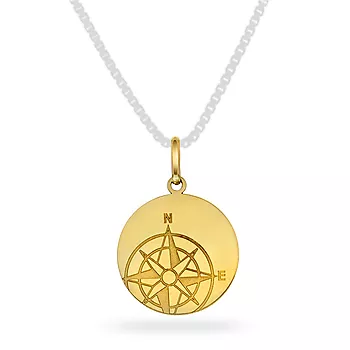 Pan Jewelry, Anheng i 585 gult gull med kompass