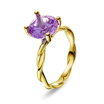 Pan Jewelry Drops, Ring i 585 gult gull med syntetisk Alexandritt