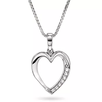 Pan Jewelry, Hjerte smykke i sølv med zirkonia