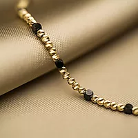 Bilde nummer 6 av Pan Jewelry, Armbånd i 585 gult gull popcorn med ruthenium