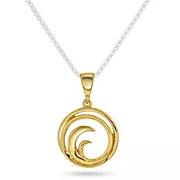 Pan Jewelry, Anheng i 585 gult gull med bølge i sirkel