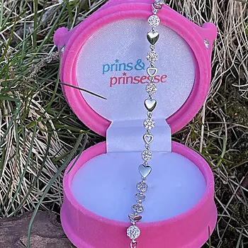 Bilde nummer 2 av Prins & Prinsesse, Armbånd til barn i sølv med zirkonia