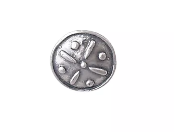 Sylvsmidja, Knapp Troms i 830 oksidert sølv, 16 mm