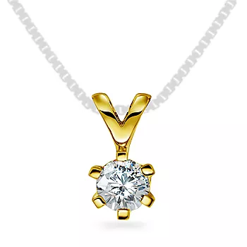 Olivia, Anheng i 585 gult gull med diamant 0,50 ct