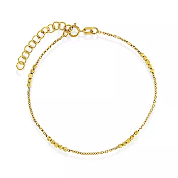 Pan Jewelry, Armbånd i 585 gult gull med kuler 16 + 3 cm