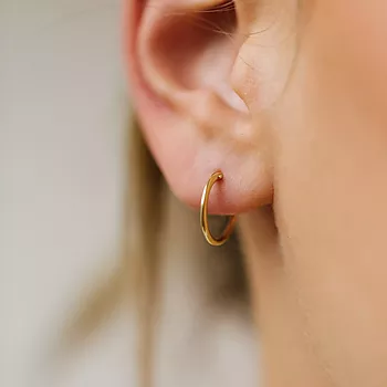 Bilde nummer 2 av Pan Jewelry, Klassiske øreringer i 585 gult gull