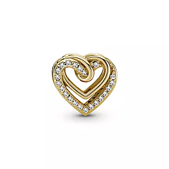 Pandora, Charms i forgylt 925 sølv med hjerte