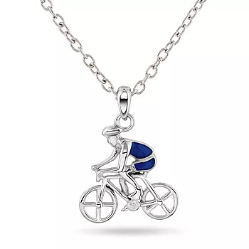 Prins & Prinsesse, Smykke i 925 sølv med syklist, sykkel