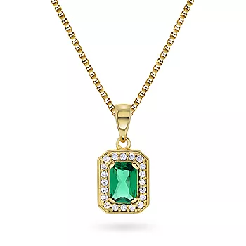 Pan Jewelry, Smykke i sølv med grønn sten
