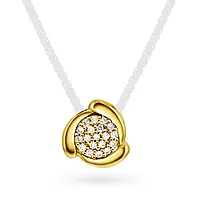 Pan Jewelry, Anheng i 585 gult gull med diamanter 0,06 ct