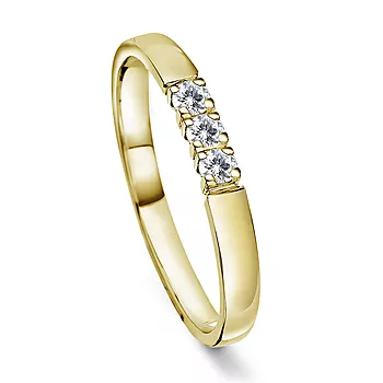 Pan Jewelry, Angelica alliansering i 585 gult gull med diamanter 0,21 ct WSI