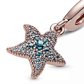 Bilde nummer 2 av Pandora, Charms i rosèforgylt 925 sølv med sjøstjerne
