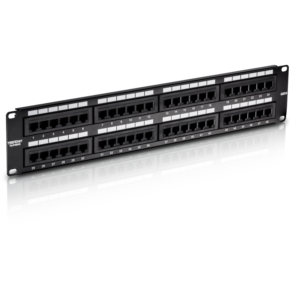 8-Port Cat. 6 Unshielded Patch Panel - TRENDnet TC-P08C6