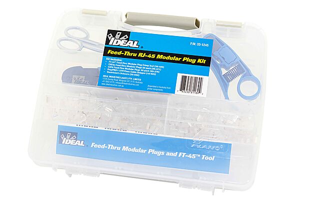 Ideal Feed-Thru RJ-45 Modular Plug Kit