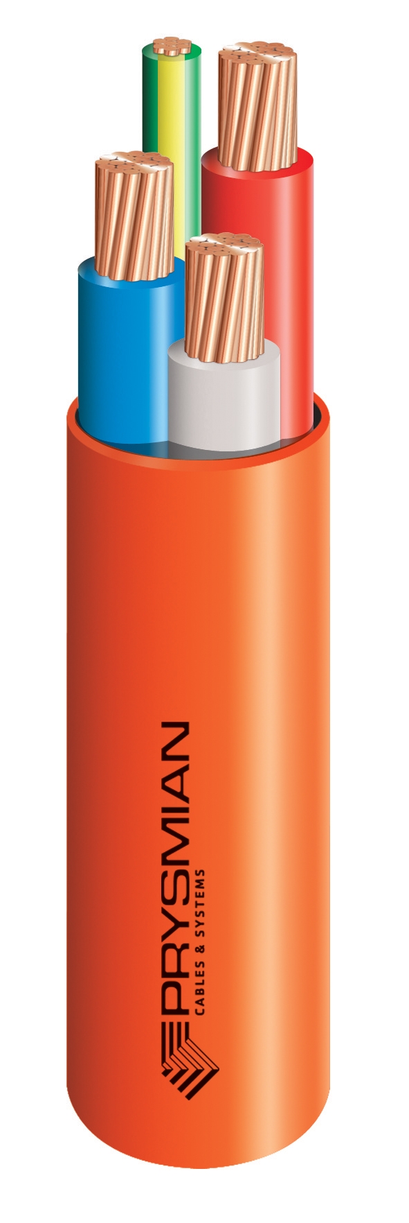 Prysmian Orange Circular Cable 3 Core & Earth 10mm 500m Drum | Middy's ...