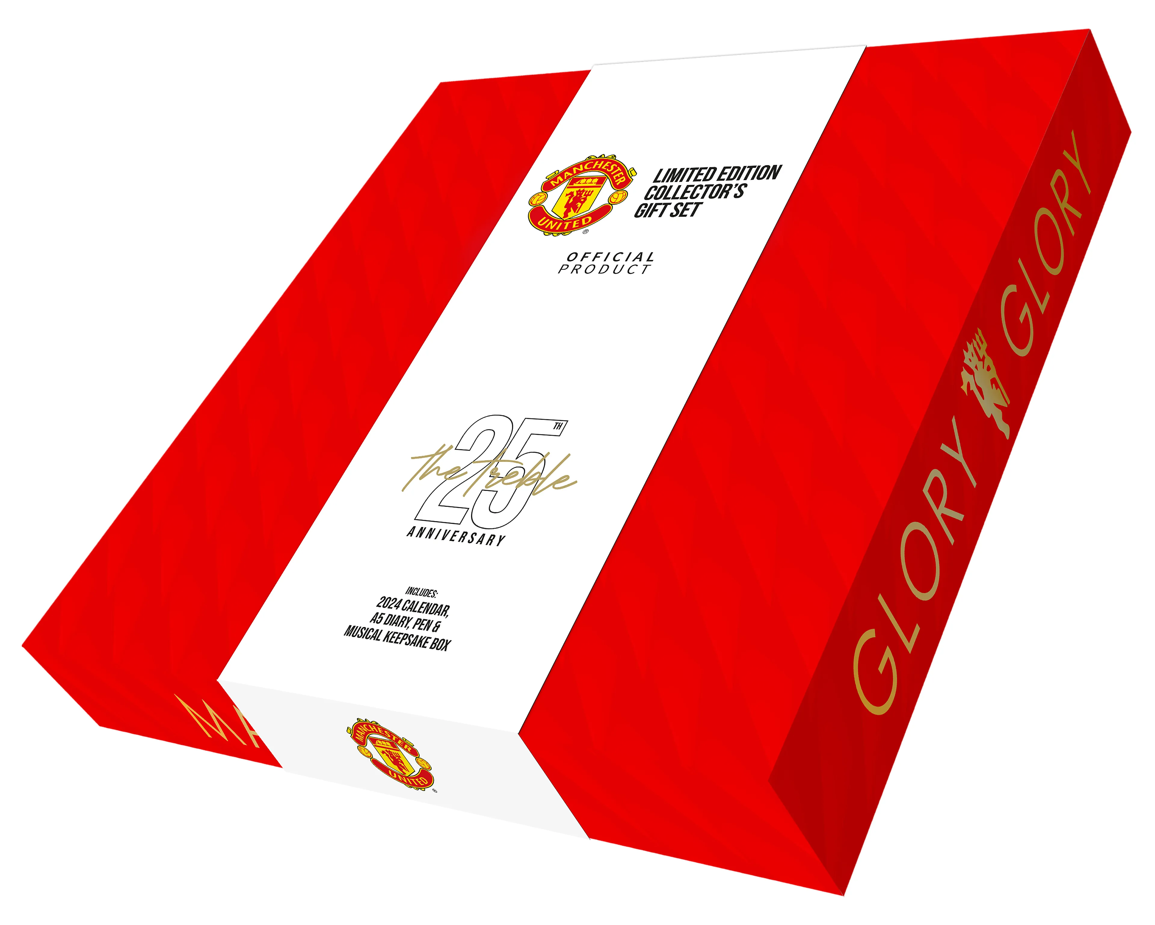 MANCHESTER UNITED FC 2024 KALENDER & DAGBOK, MUSIKK GIFT BOKS