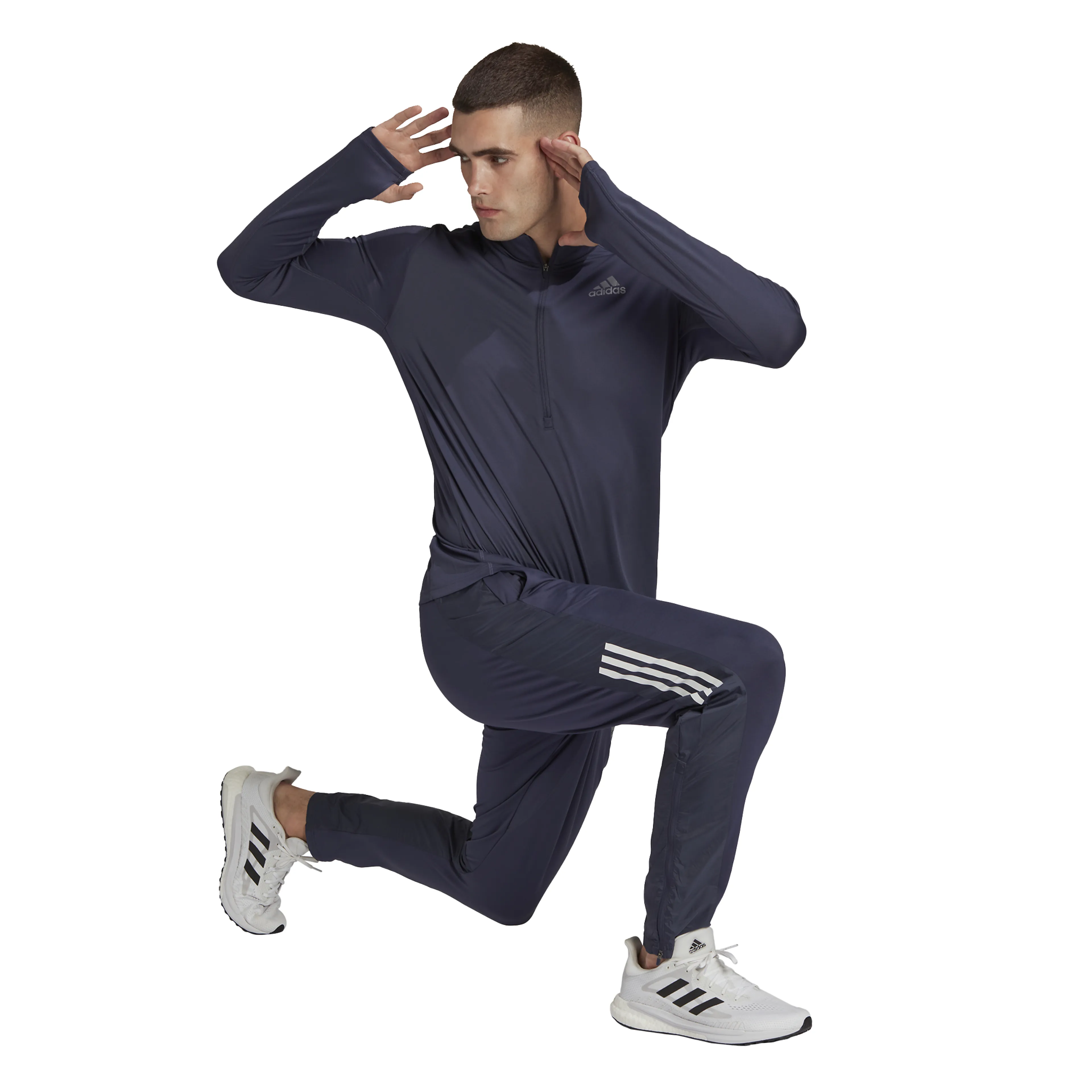 adidas Own The Run 1/2 Zip Long Sleeve T-skjorte