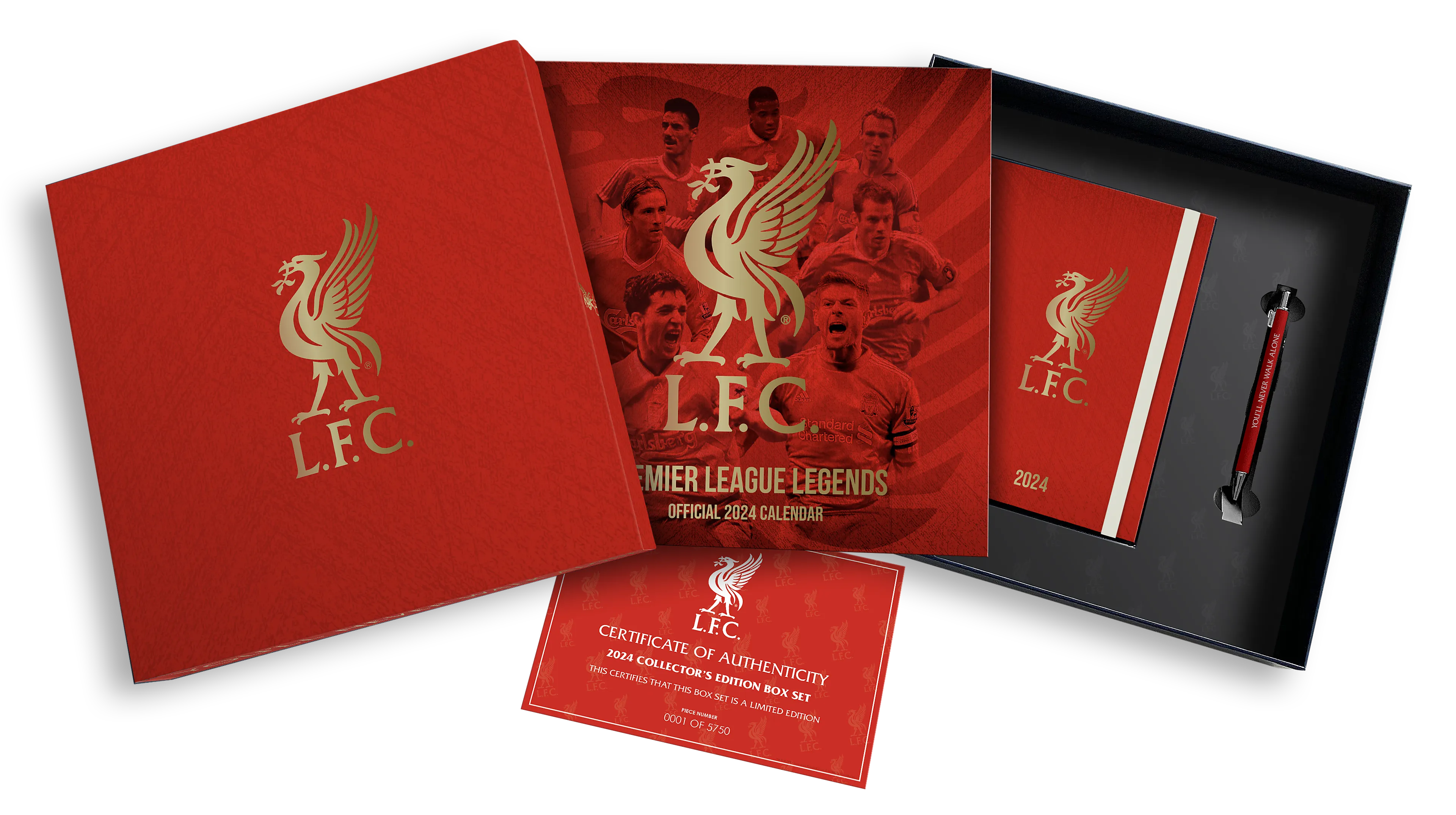 LIVERPOOL FC 2024 KALENDER & DAGBOK, MUSIKK GIFT BOKS