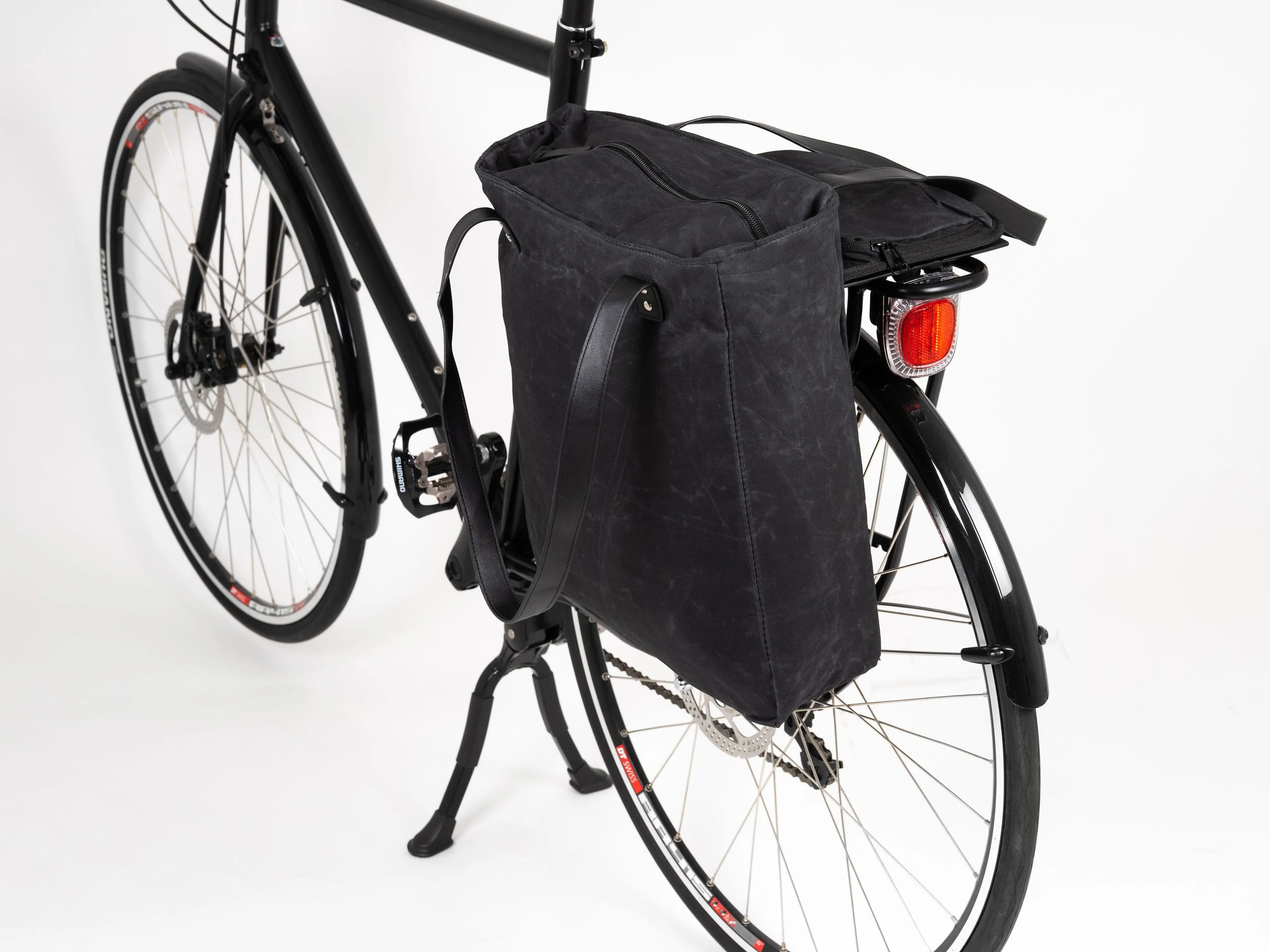 BELLA 13 Tote single side Pannier, Black canvas, AVS