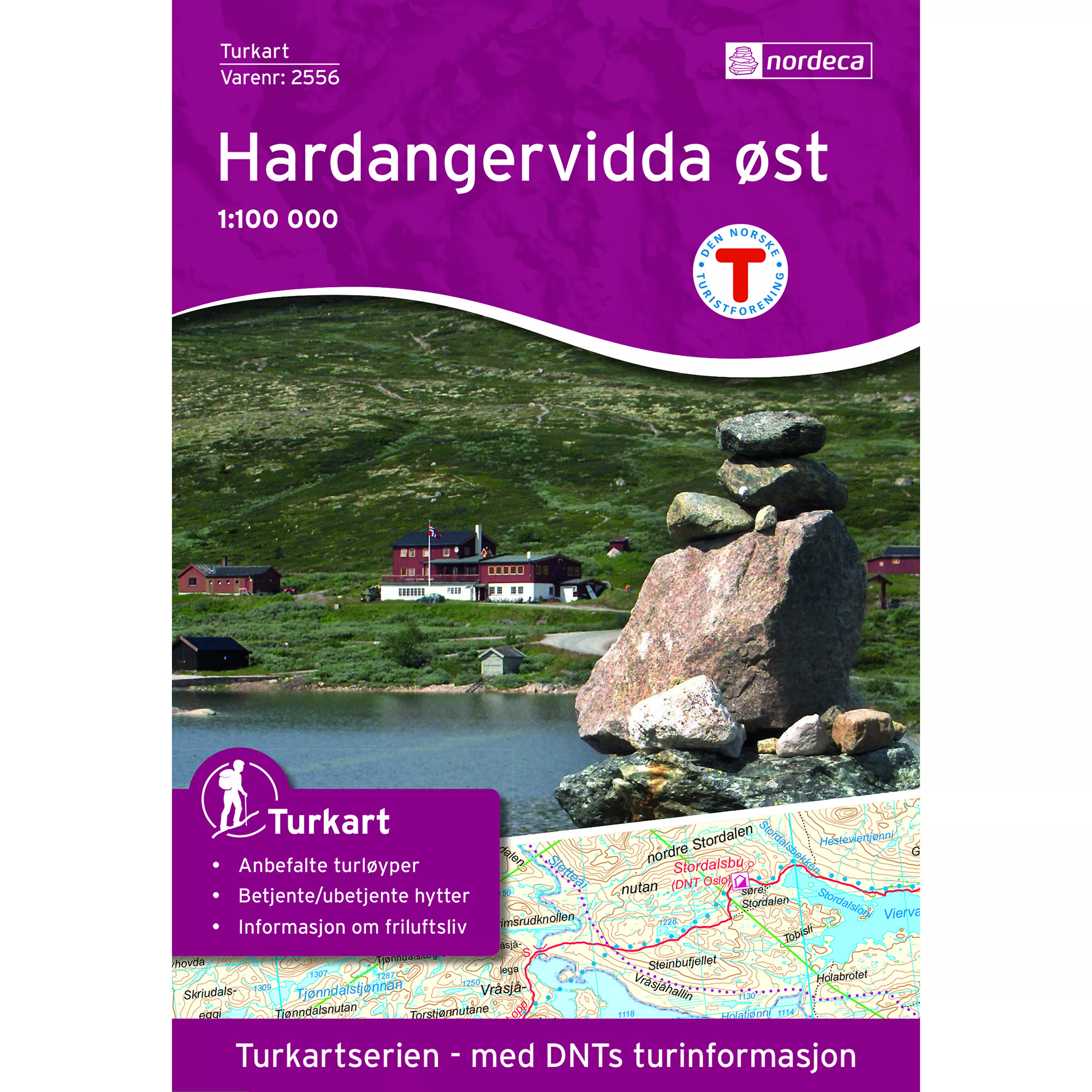 Hardangervidda Øst 1:100 000