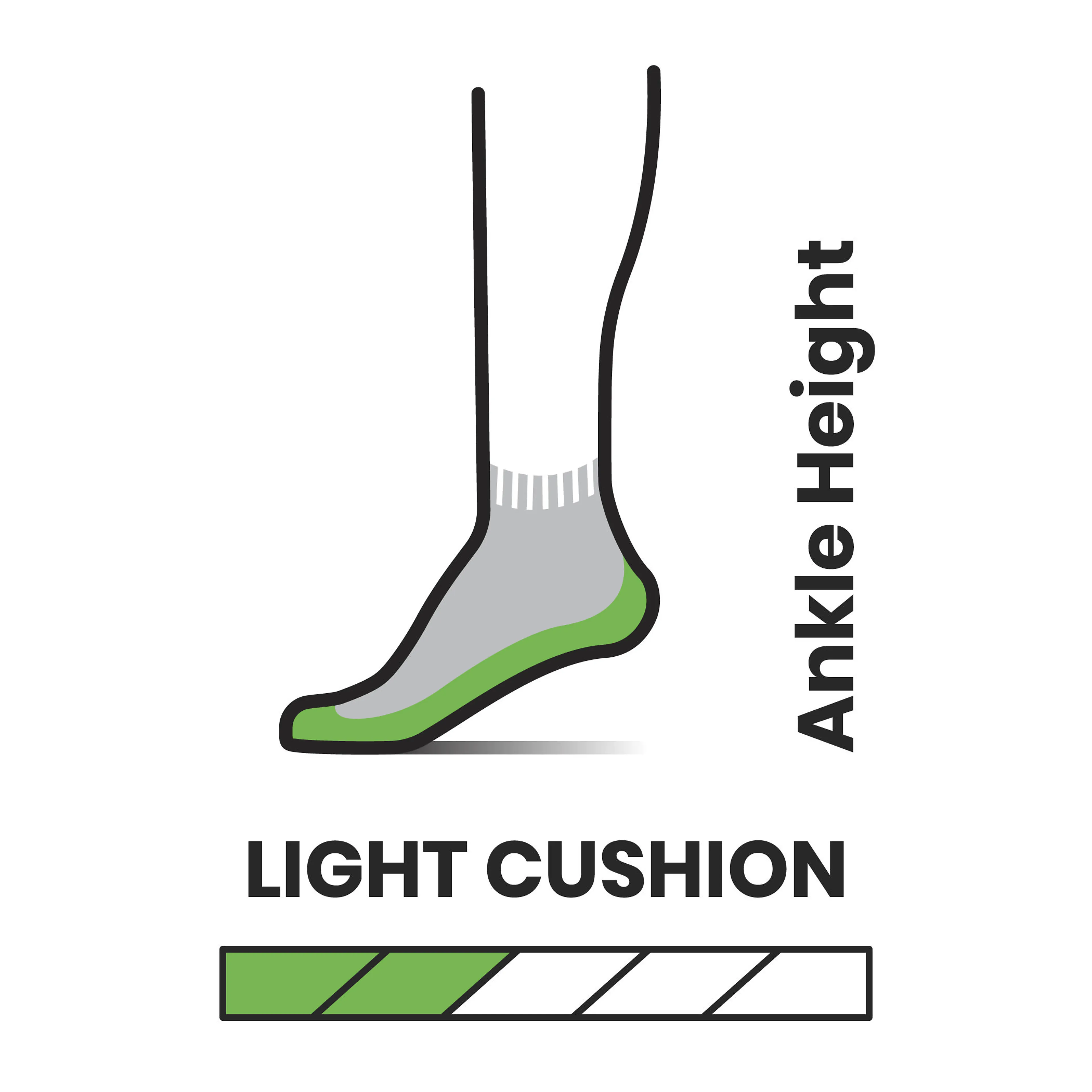 Hike Light Cushion Pattern Ankle Socks