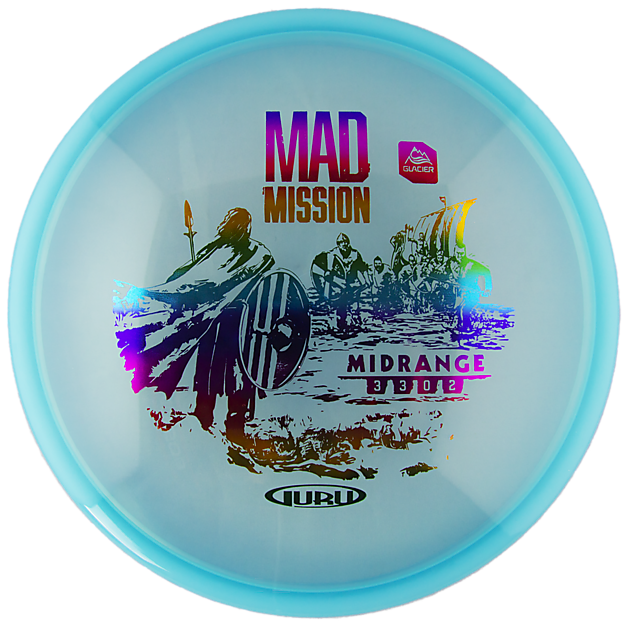 Glacier Line Midrange Mad Mission, 170-175g, midrange frisbeegolf blue