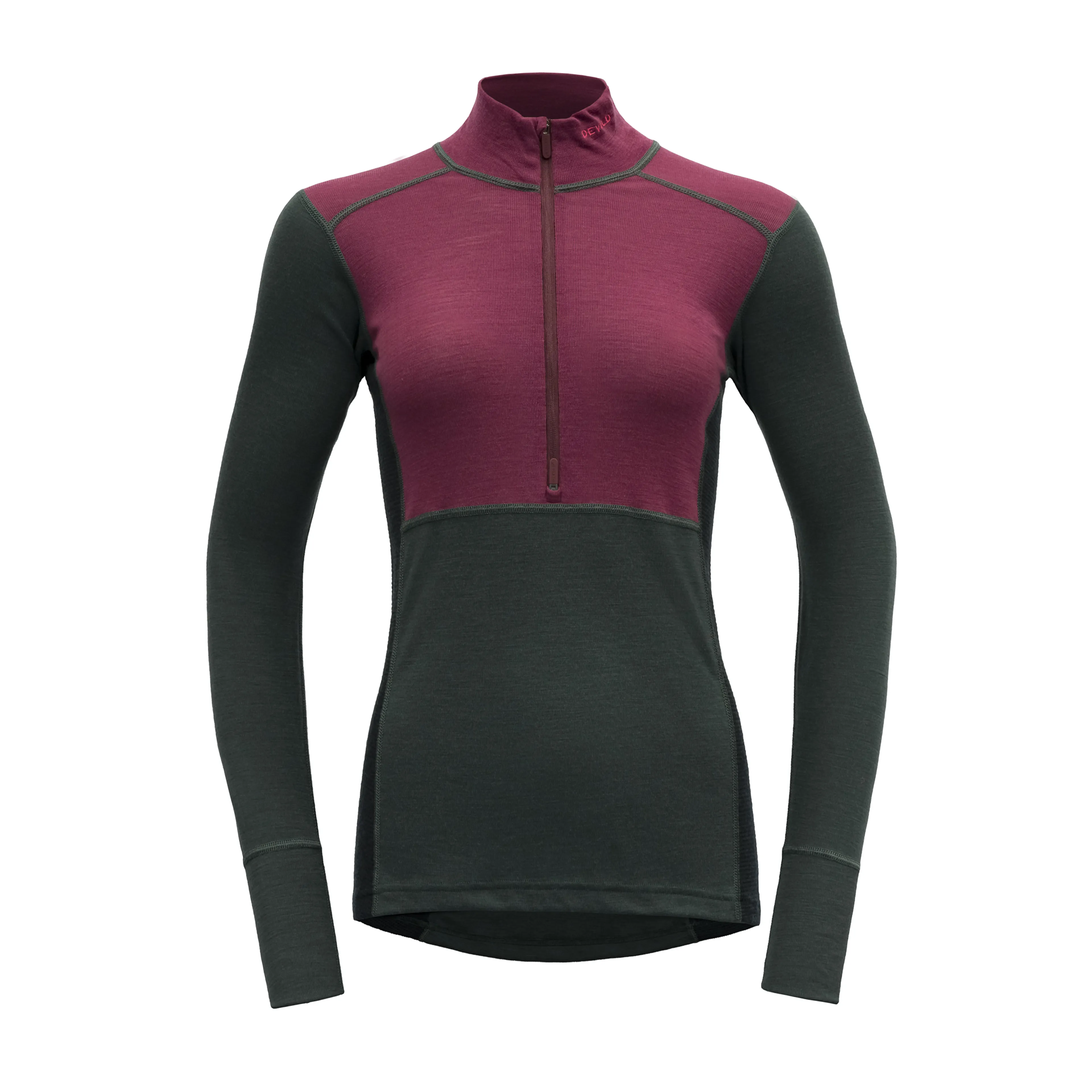 LAUPAREN MERINO 190 ZIP NECK WMN