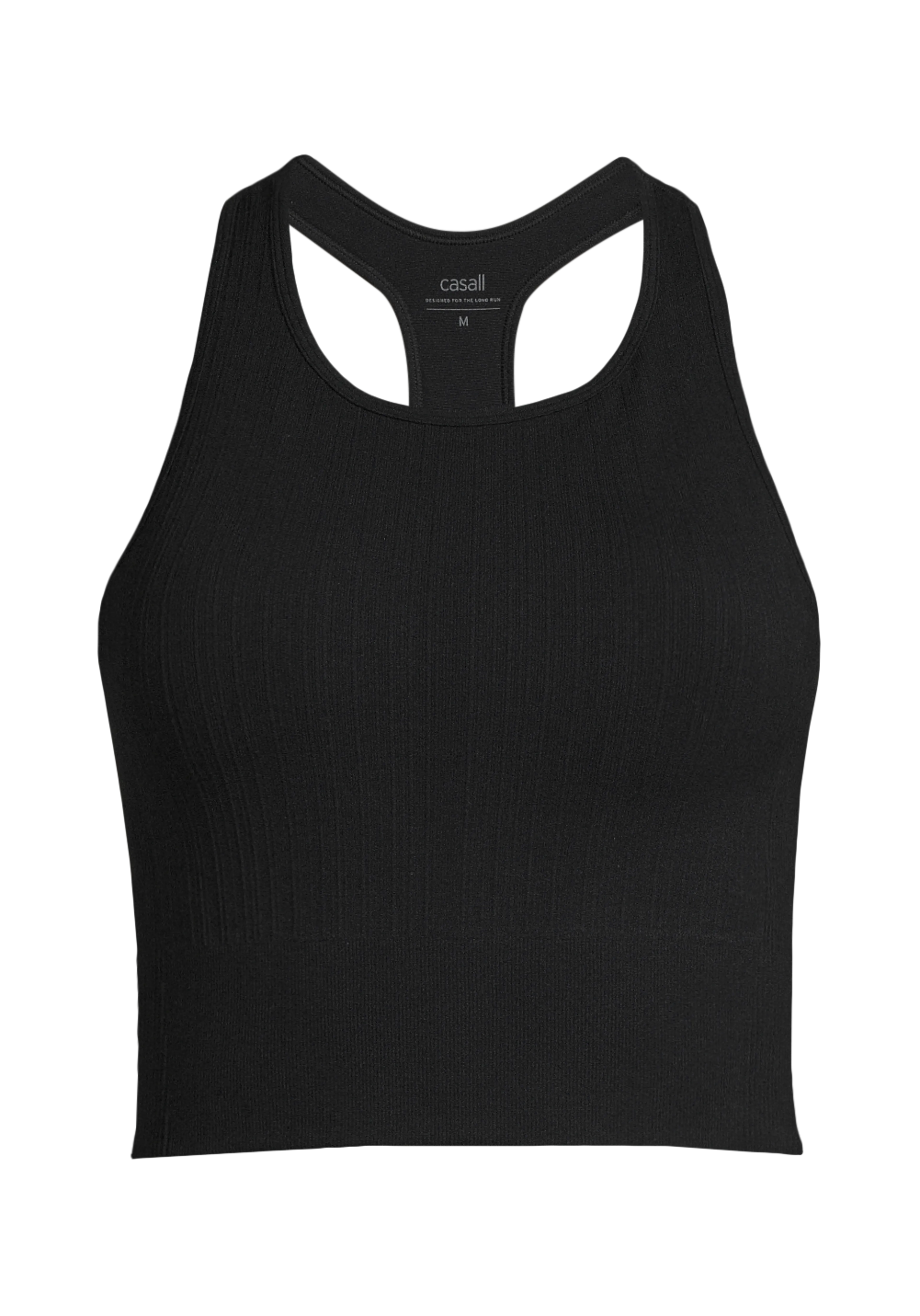 Multi Rib Seamless Padded Sports Top