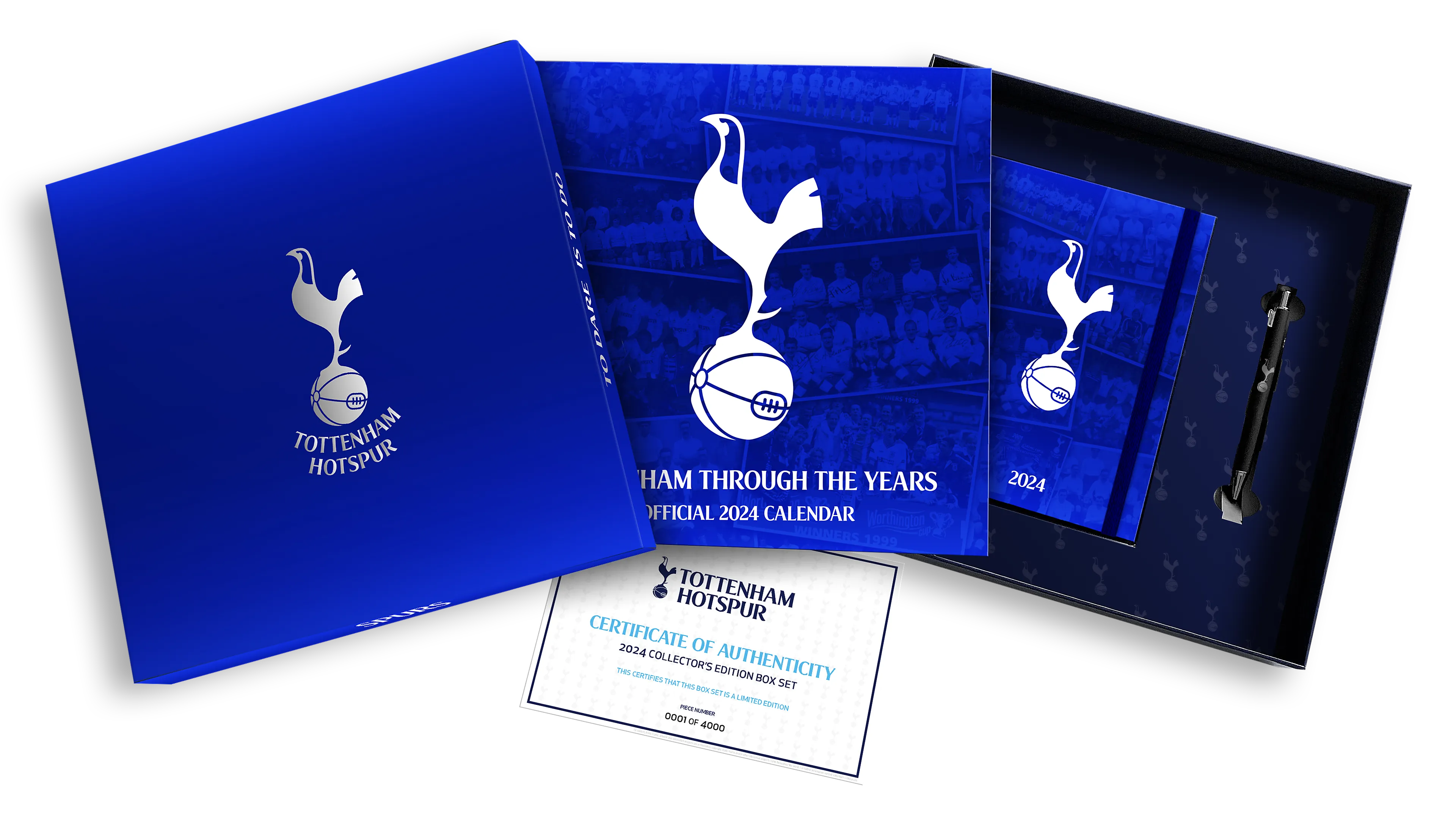 TOTTENHAM HOTSPUR  FC 2024 KALENDER & DAGBOK, MUSIKK GIFT BOKS