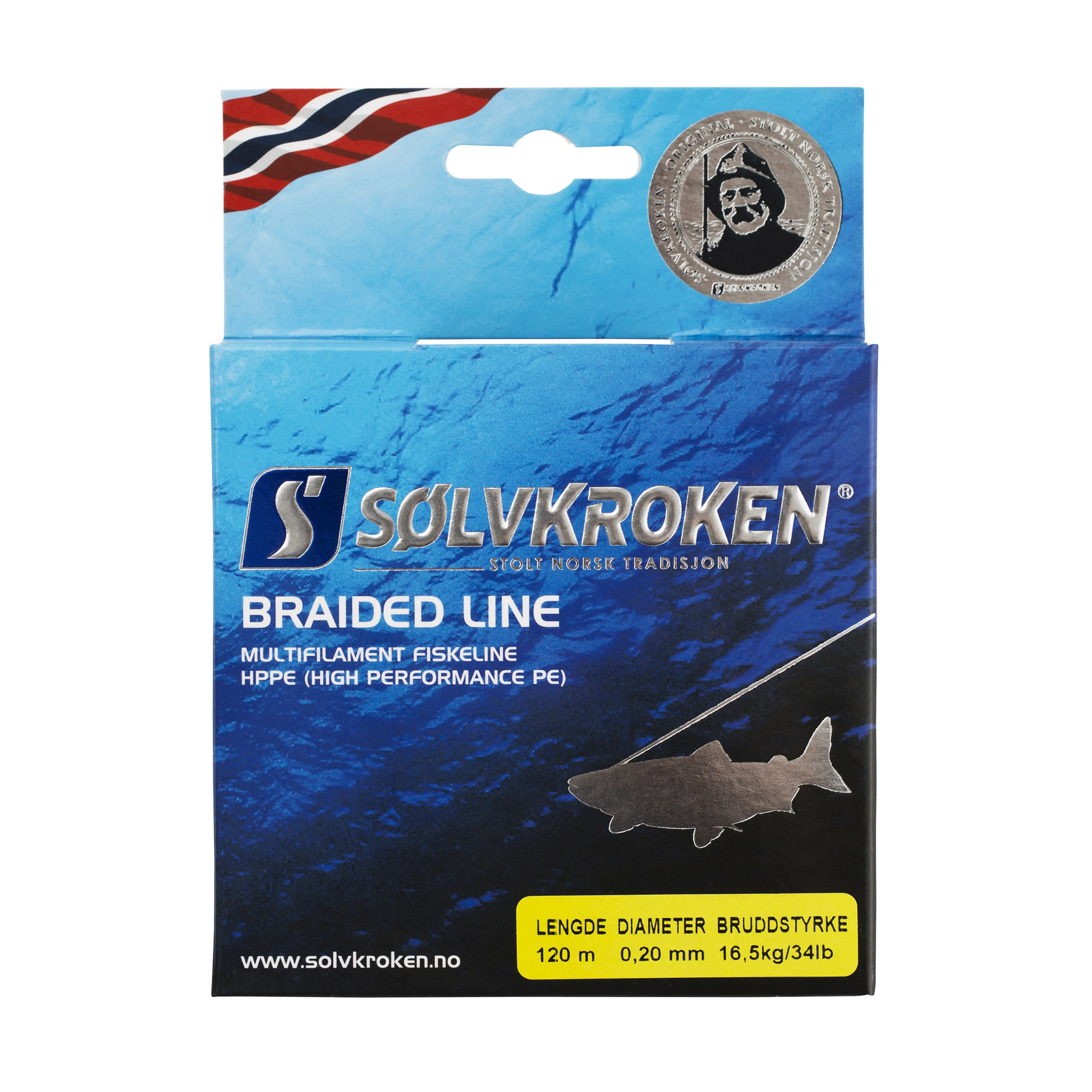 Sølvkroken Braided line 0,11 mm