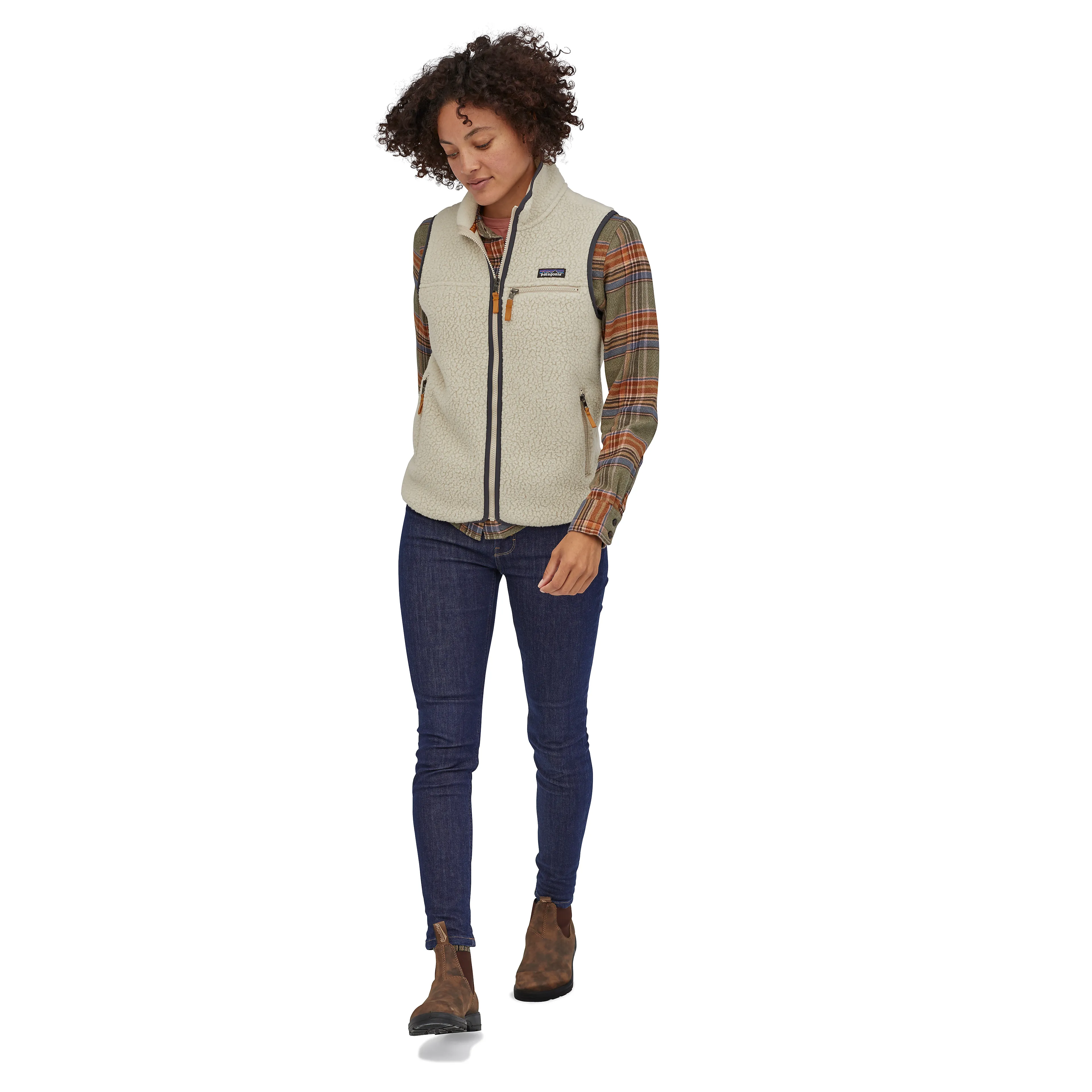 Retro Fleece Vest Dame