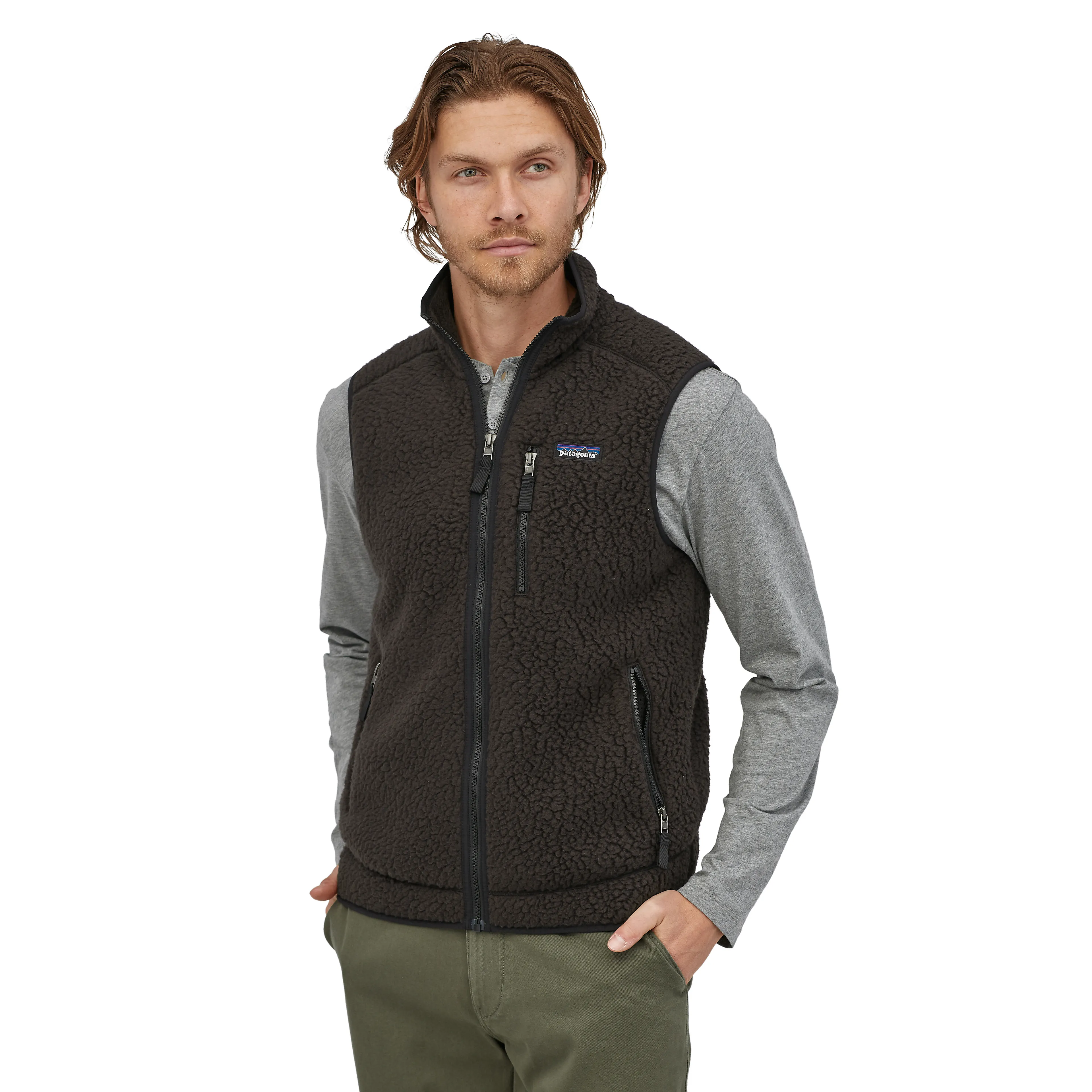 Retro Fleece Vest Herre