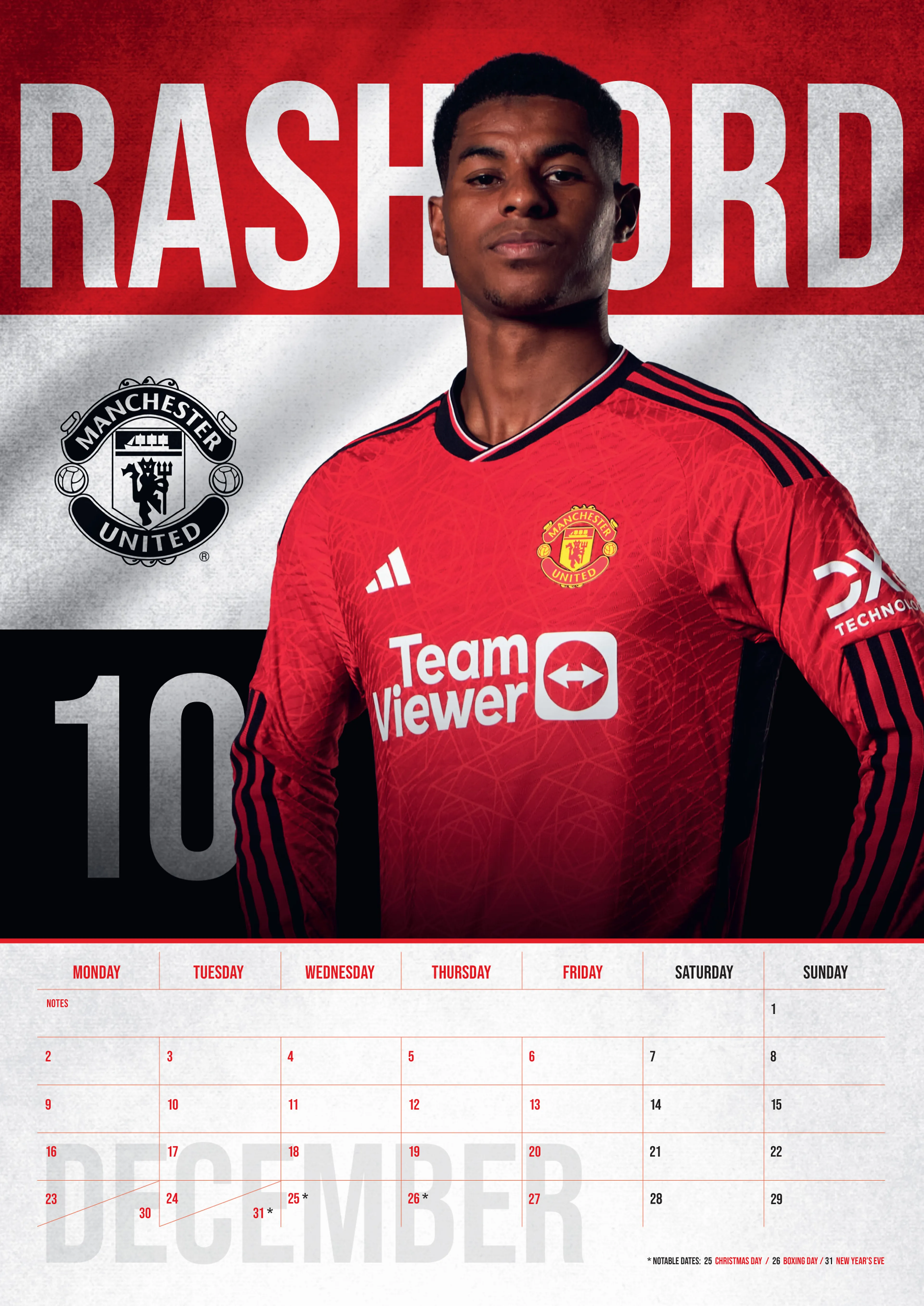 MANCHESTER UNITED FC 2024 A3 KALENDER